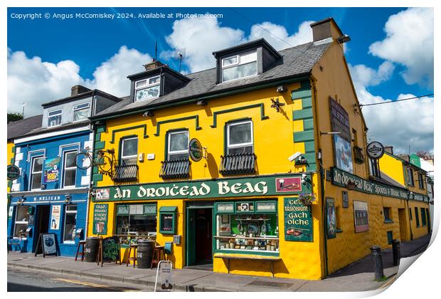 Traditional Irish Pub in Dingle Town, County Kerry Print by Angus McComiskey