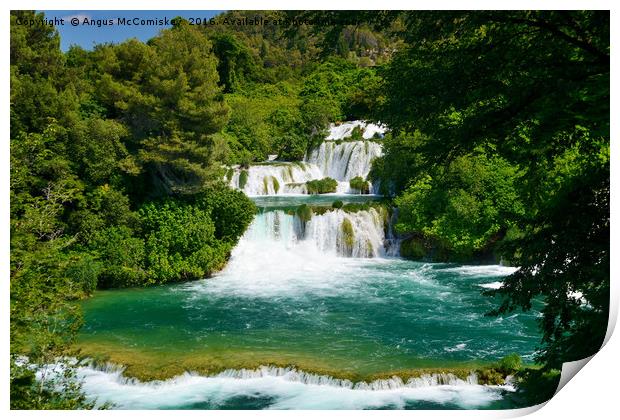 Krka waterfalls Croatia Print by Angus McComiskey