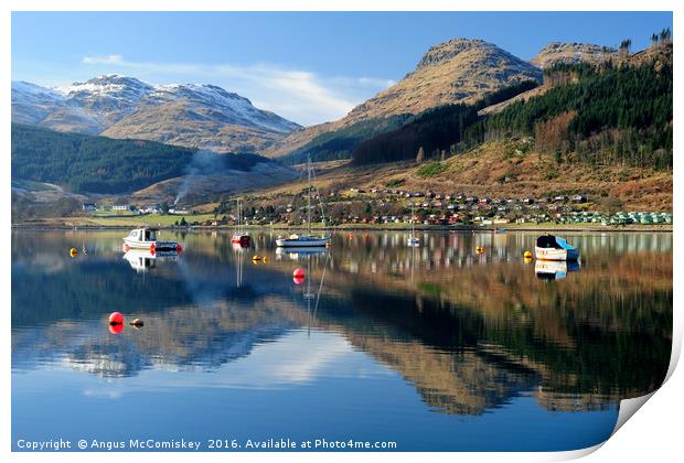 Reflections on Loch Goil Print by Angus McComiskey