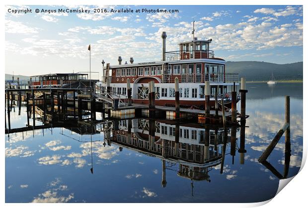 Paddle cruiser on old jetty at Knysna Print by Angus McComiskey