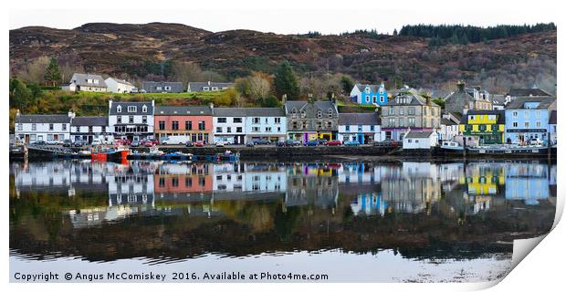 Scottish fishing village of Tarbert in Argyll Print by Angus McComiskey