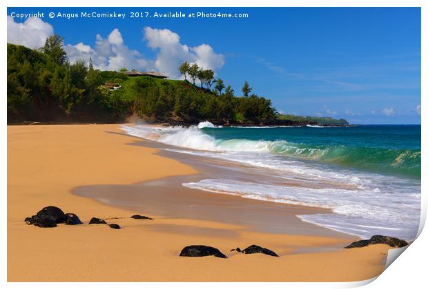 Secret Beach Hawaii Print by Angus McComiskey