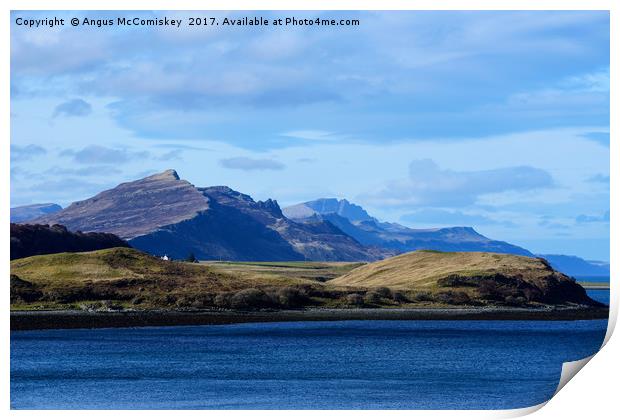 View across Loch Sligachan, Isle of Skye Print by Angus McComiskey