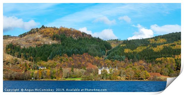 Autumn colours on Loch Achray Print by Angus McComiskey