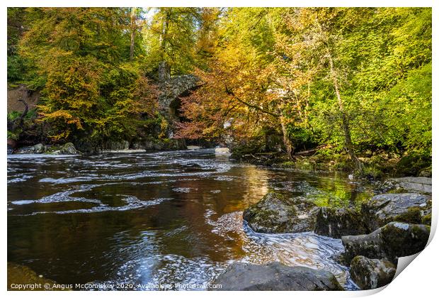 River Braan in autumn Print by Angus McComiskey