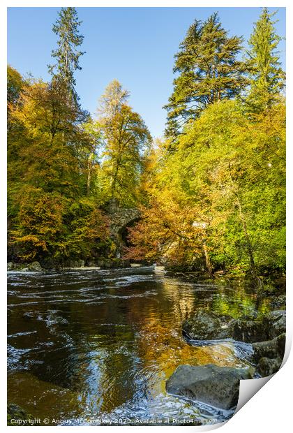 River Braan autumn colours Print by Angus McComiskey