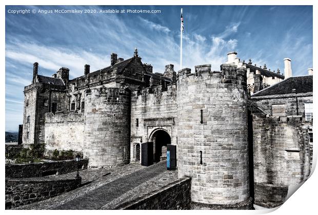 Gatehouse and main entrance to Stirling Castle Print by Angus McComiskey