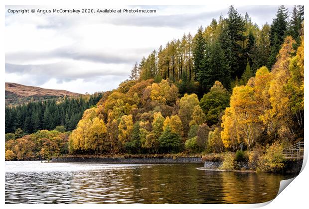 Autumn colours on Loch Katrine Print by Angus McComiskey