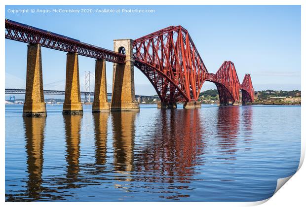 Forth Bridge reflections Print by Angus McComiskey