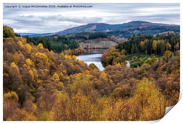 Loch Drunkie from Duke’s Pass Print by Angus McComiskey