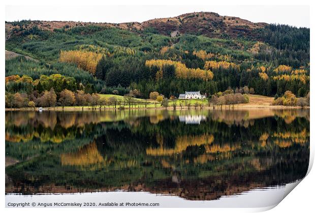 Loch Chon calm reflections Print by Angus McComiskey