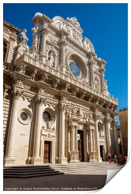 Basilica di Santa Croce in Lecce Print by Angus McComiskey