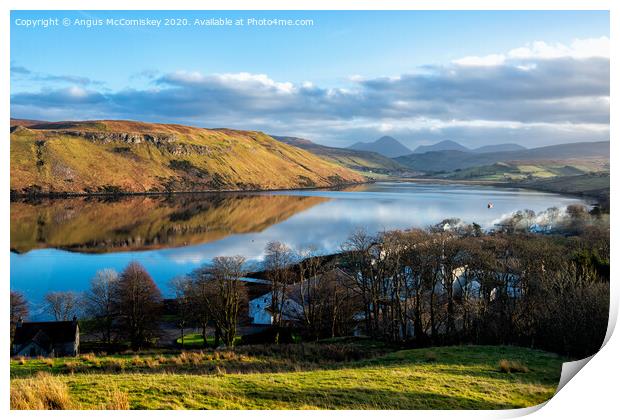 Loch Harport reflections, Isle of Skye Print by Angus McComiskey