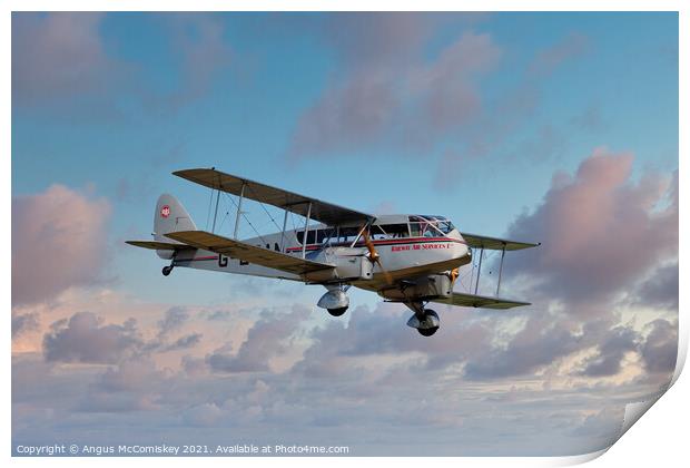 De Havilland DH-84 Dragon Print by Angus McComiskey