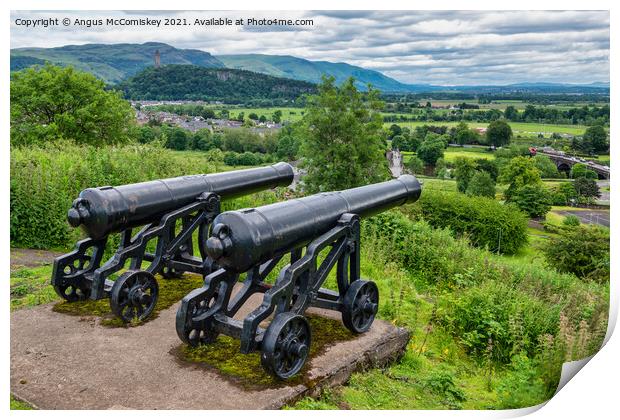 Cannons on Gowan Hill, Stirling Print by Angus McComiskey
