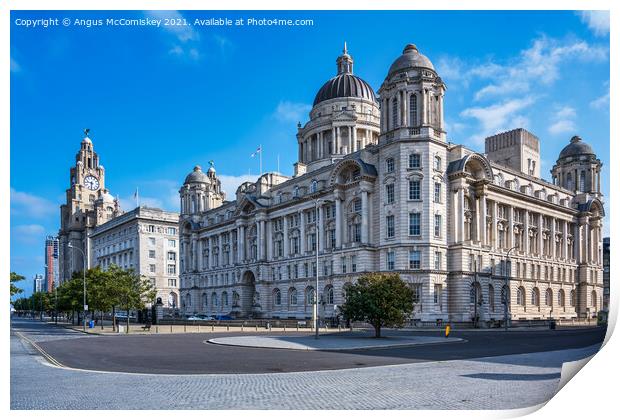 The Three Graces Liverpool Print by Angus McComiskey