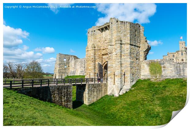 Gatehouse at Warkworth Castle Print by Angus McComiskey