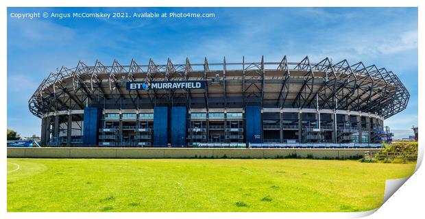 Murrayfield Stadium, home of Scottish Rugby Print by Angus McComiskey