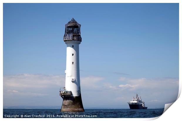 The Bell Rock Lighthouse, Scotland Print by Alan Crawford