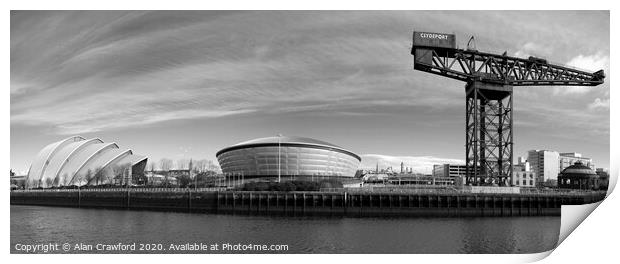 Glasgow Waterfront Panorama Print by Alan Crawford