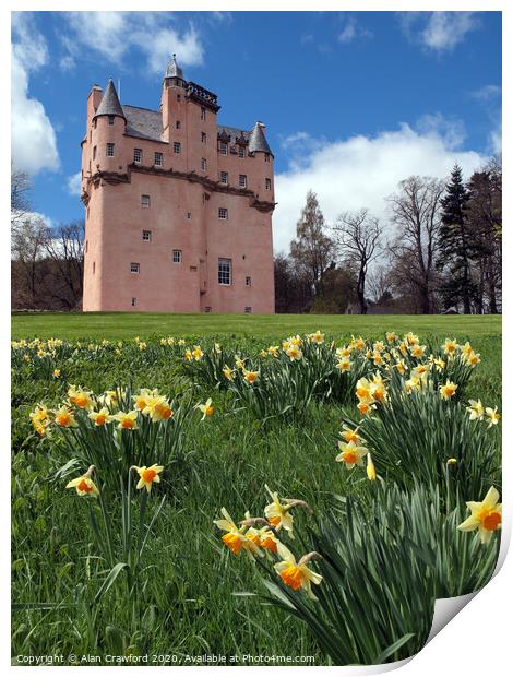 Craigievar castle, Scotland Print by Alan Crawford