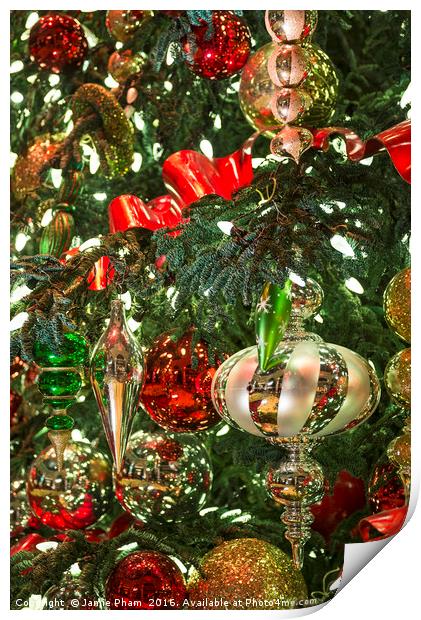 The magical holiday seasonal display in Bellagio Print by Jamie Pham