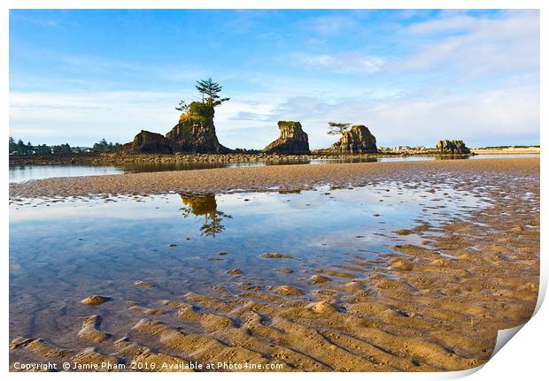 Three Brothers Rock Formation Print by Jamie Pham