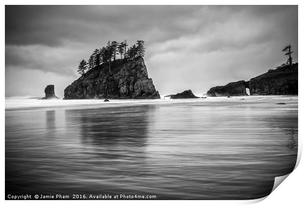 Second Beach in Olympic National Park located in W Print by Jamie Pham