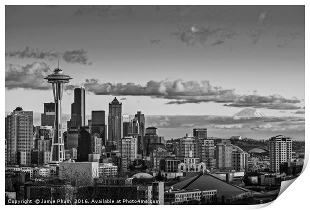 Seattle Skyline Print by Jamie Pham