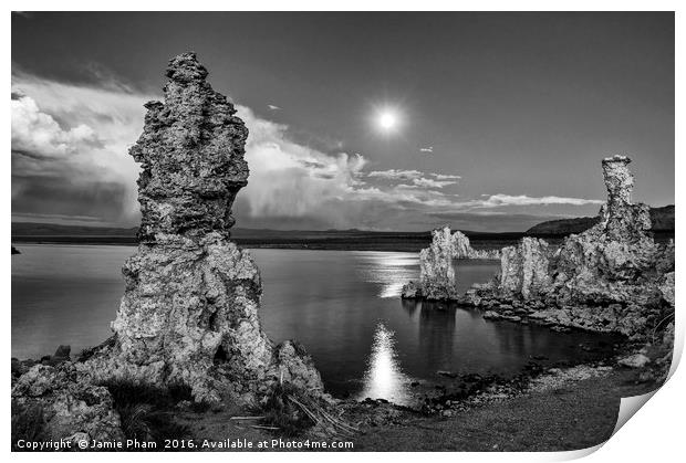 Beautiful view of the strange Tufa Towers of Mono  Print by Jamie Pham