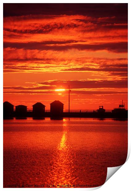 Sunset at La Grave in the Magdalen Islands Quebec Print by Colin Woods