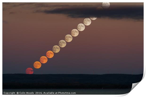 Moonrise Sequence Print by Colin Woods