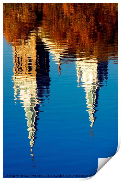 Church Reflection Print by Colin Woods