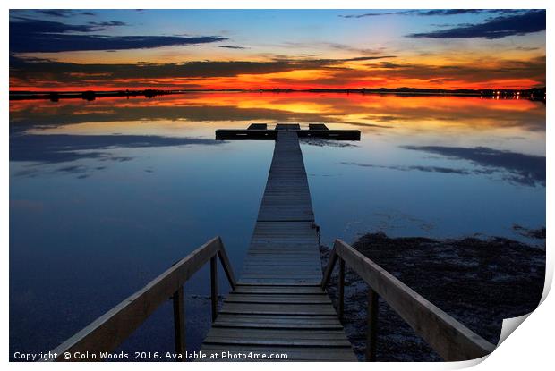 Sunset Jetty Print by Colin Woods