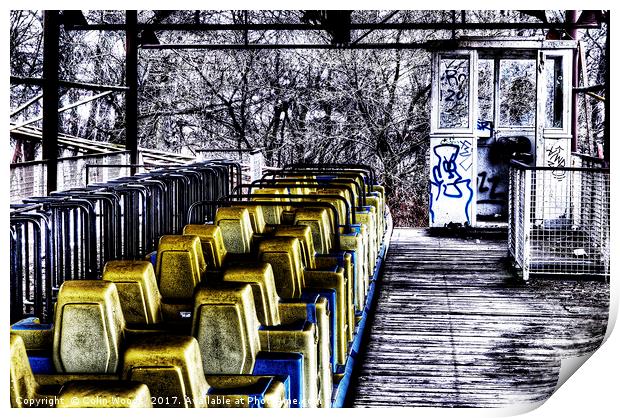 Abandoned Roller Coaster in Est Berlin's Spreepark Print by Colin Woods