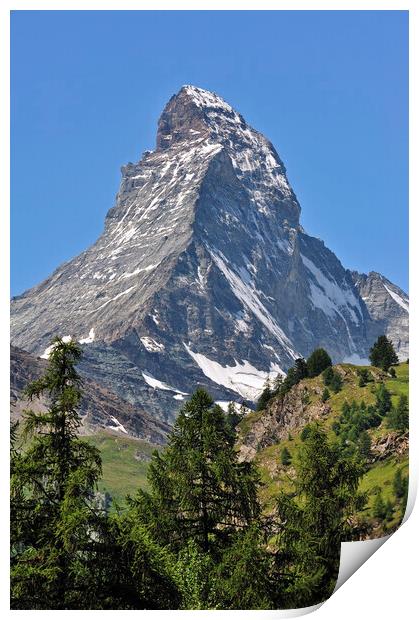 Matterhorn in Wallis Print by Arterra 