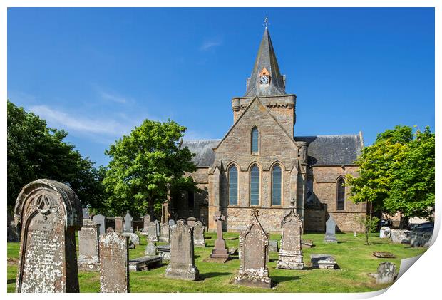 Dornoch Cathedral, Scotland Print by Arterra 