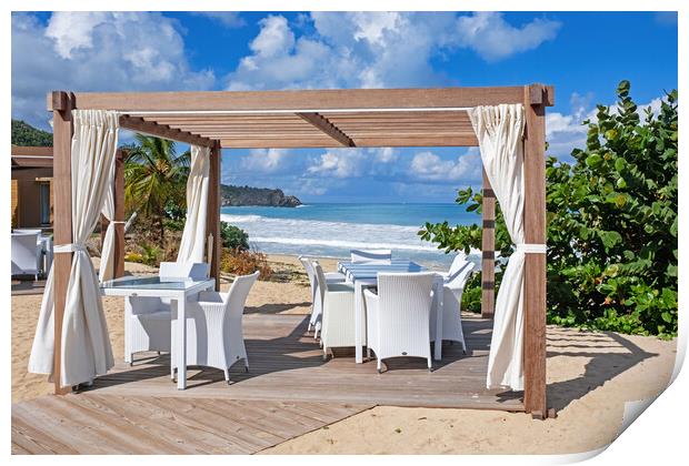 Dining in the Caribbean Print by Arterra 