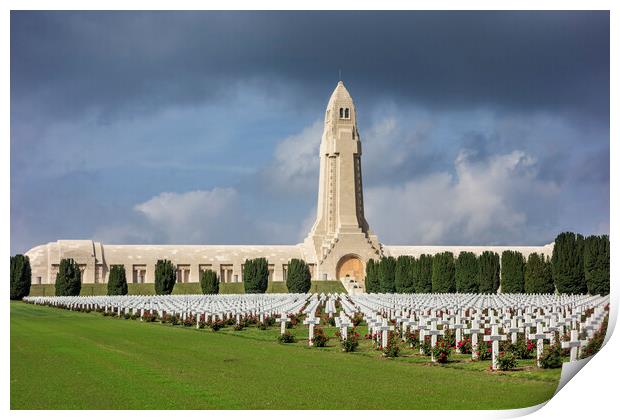 Douaumont Ossuary, Battle of Verdun Print by Arterra 