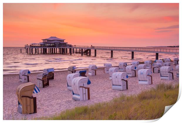 Beach Chairs at the Baltic Sea Print by Arterra 