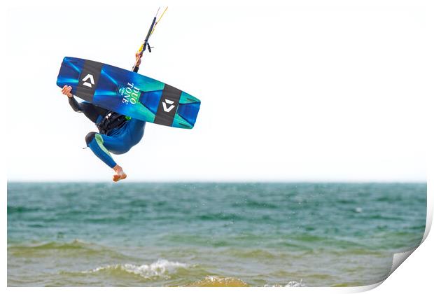 Kitesurfing Print by Arterra 