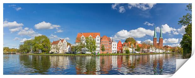 River Trave in Lubeck Print by Arterra 