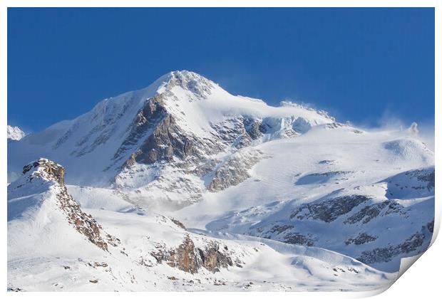 Gran Paradiso Mountain in Winter Print by Arterra 