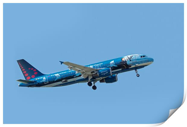 Brussels Airlines Airbus A320-214 Print by Arterra 