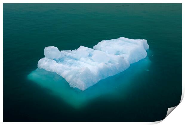 Iceberg Floating in Arctic Sea Print by Arterra 