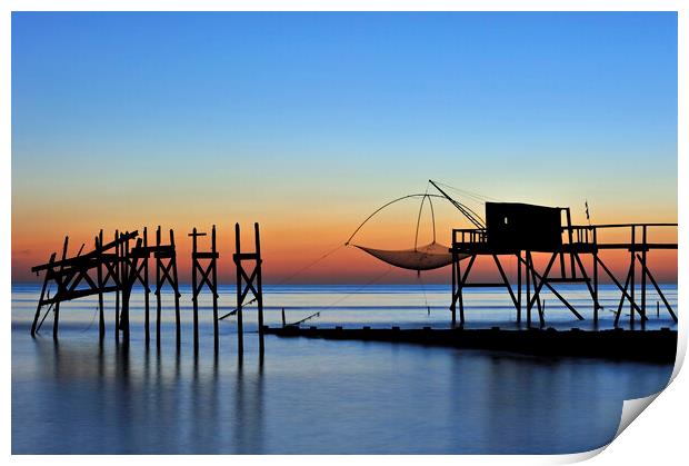 Fishing Hut at Loire-Atlantique, France Print by Arterra 