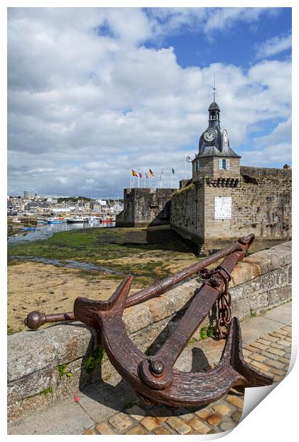 Old Anchor at Concarneau in Finistère, Brittany, France Print by Arterra 