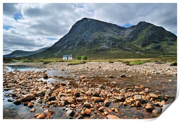 Lagangarbh Hut in Glen Coe, Scotland Print by Arterra 