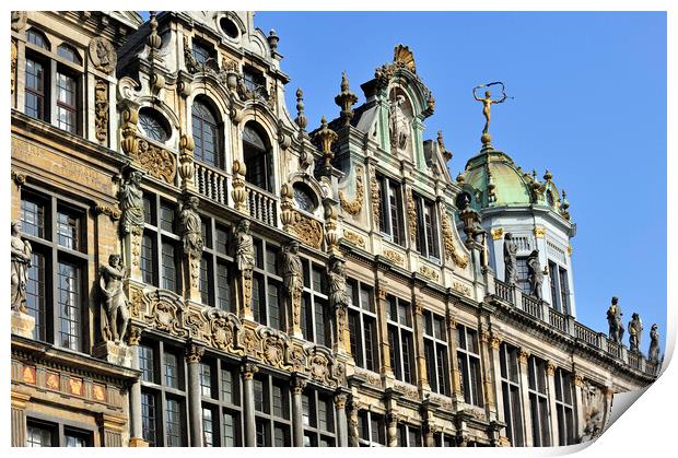 Guildhalls at the Grand Place, Brussels Print by Arterra 