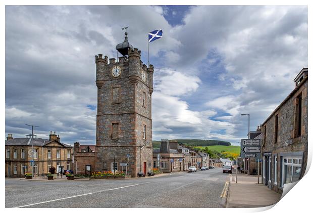 Dufftown Clock Tower, Banffshire, Scotland Print by Arterra 